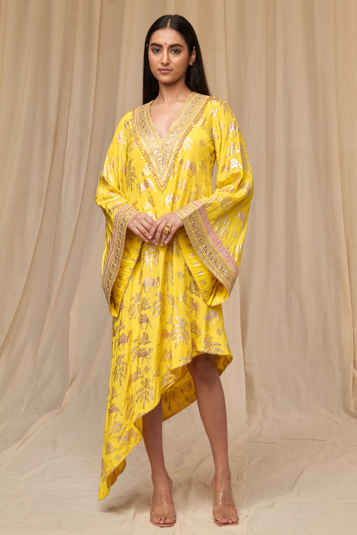 Lemon Yellow Oasis Kaftan