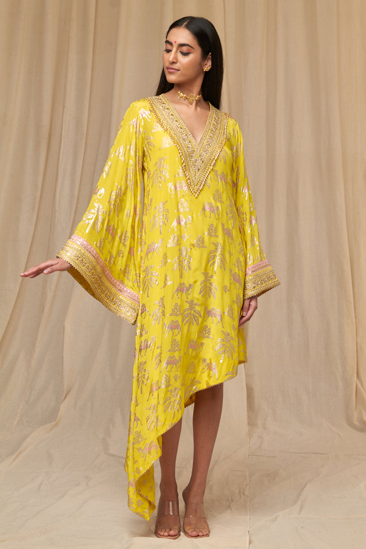 Lemon Yellow Oasis Kaftan