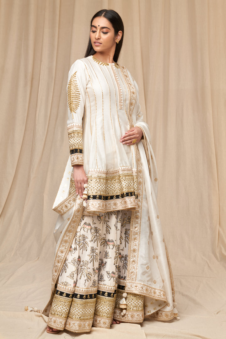Ivory Oasis Sharara Set