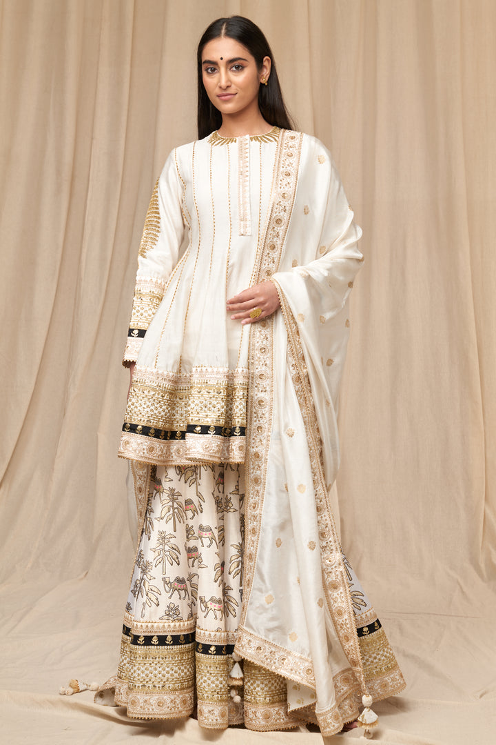 Ivory Oasis Sharara Set