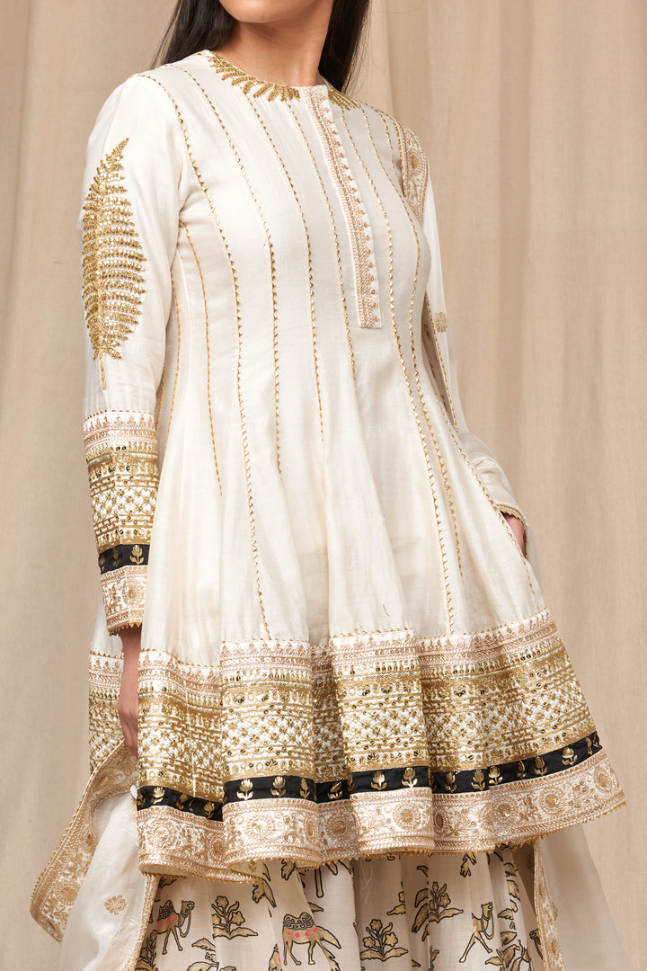 Ivory Oasis Sharara Set