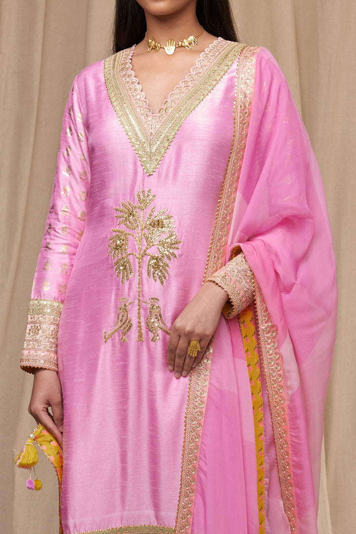 Pink Wallflower Salwar Set