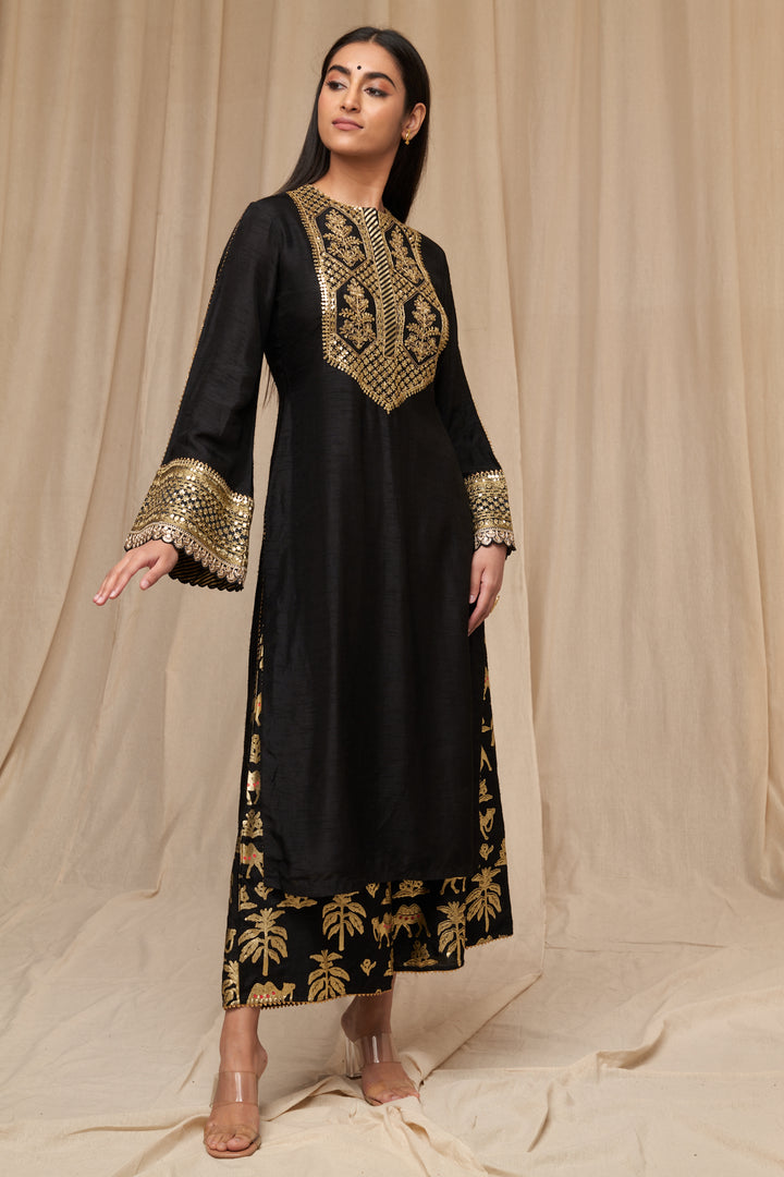 Black Oasis Culotte Set