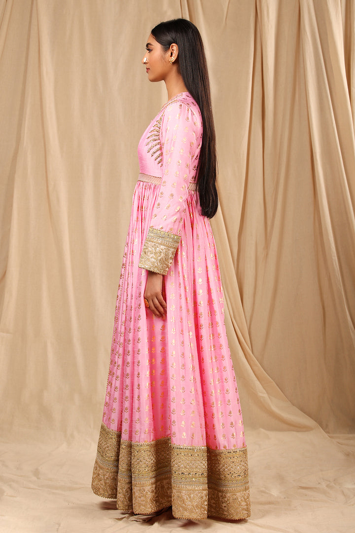 Pink Wallflower Anarkali Set