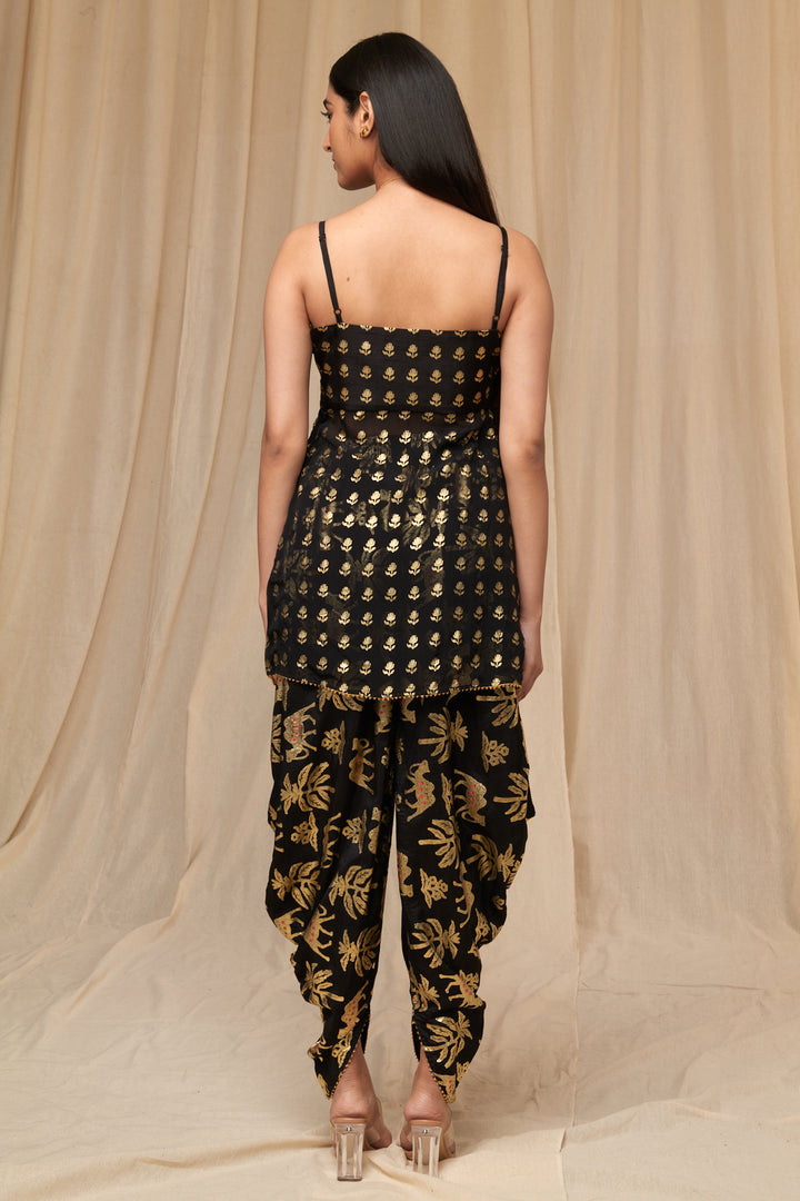 Black Oasis Dhoti Set