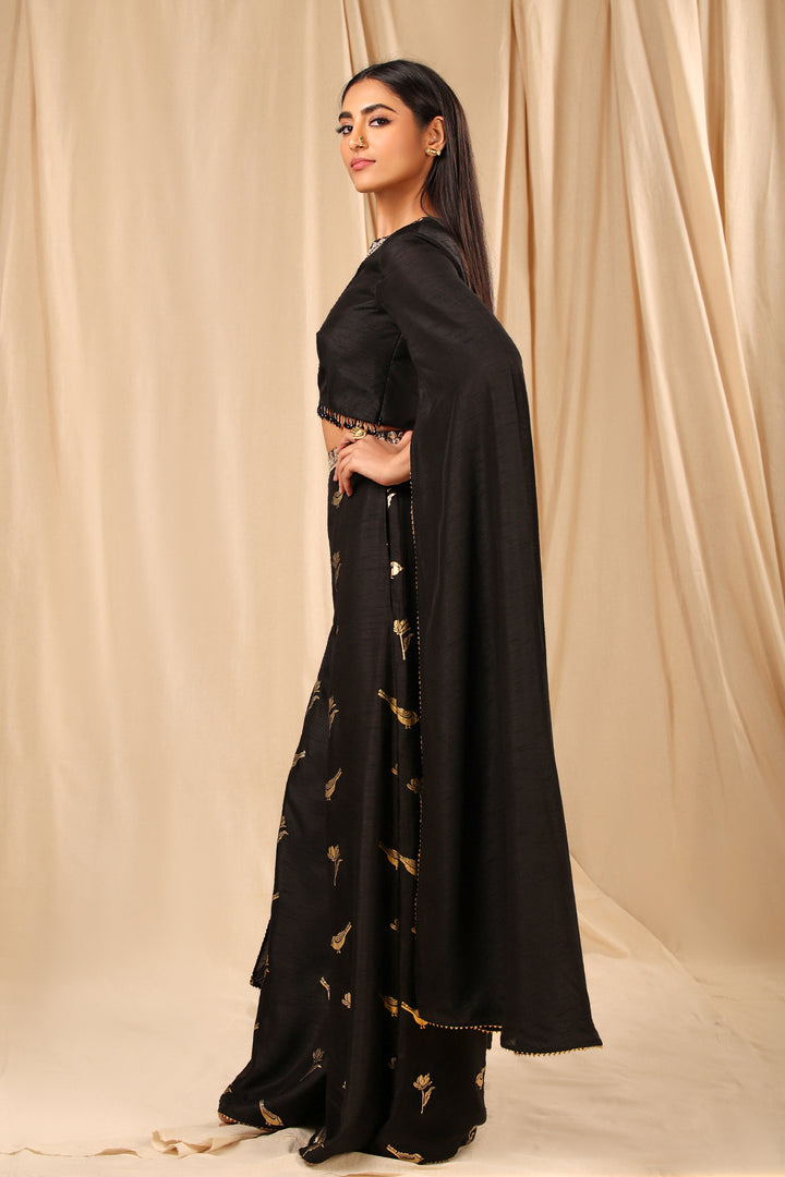 Black Vintage Fiona Plazzo Set