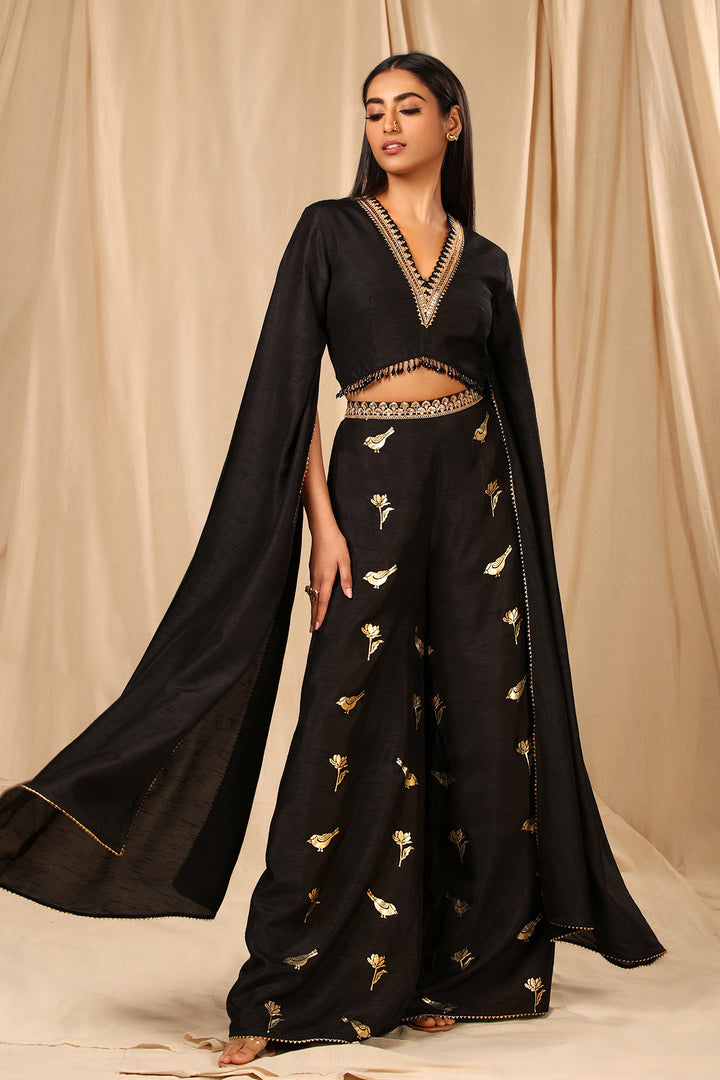 Black Vintage Fiona Plazzo Set