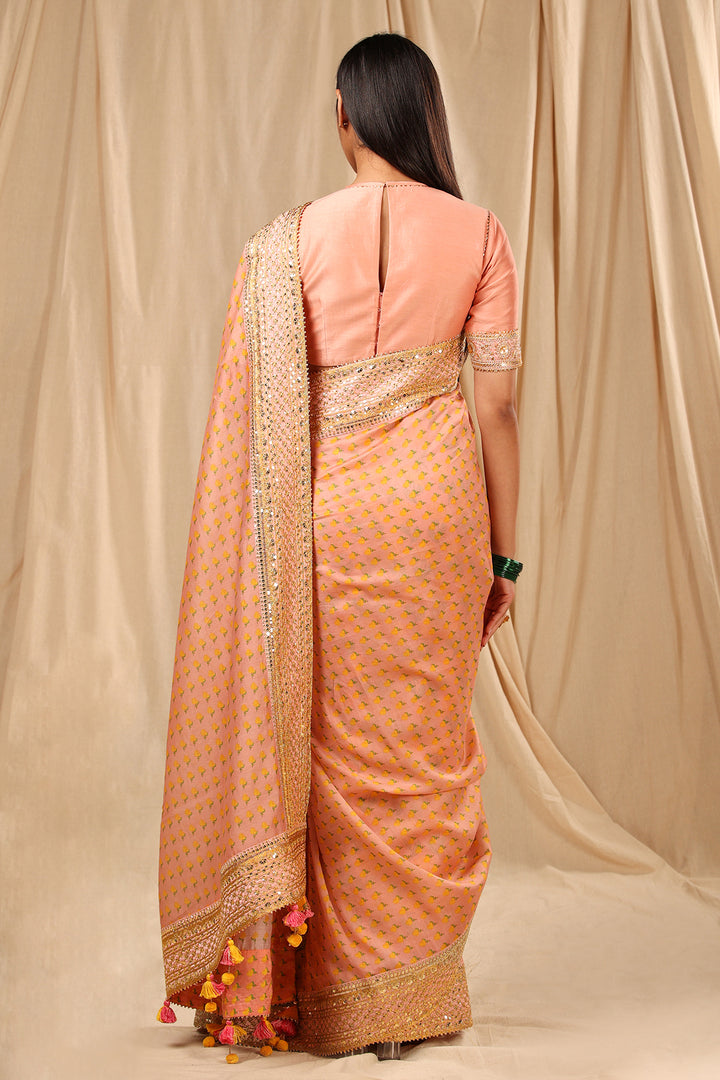 Rose Pink Bloomingdale Saree