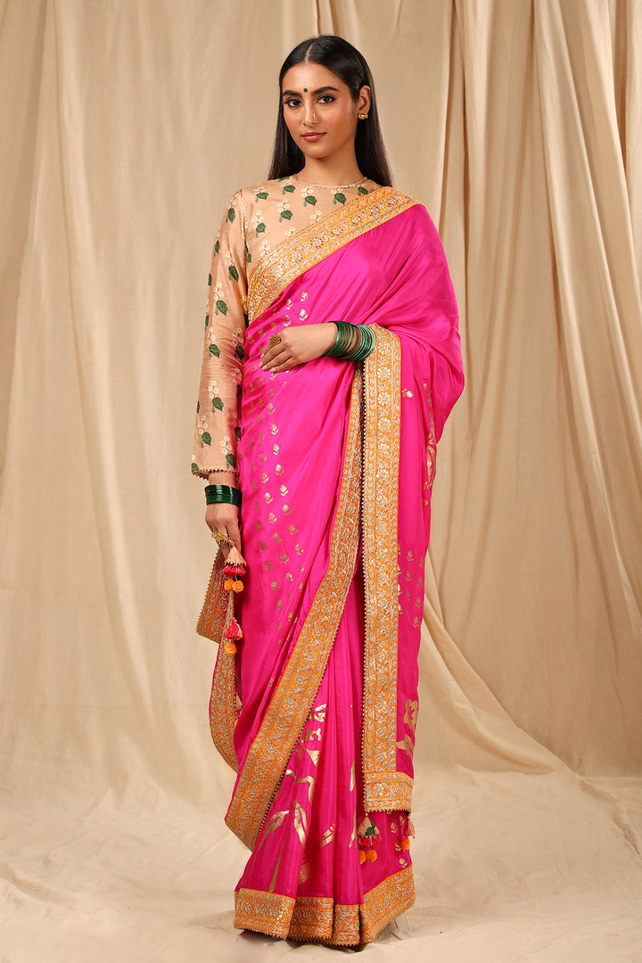 Hot Pink Paradise Saree