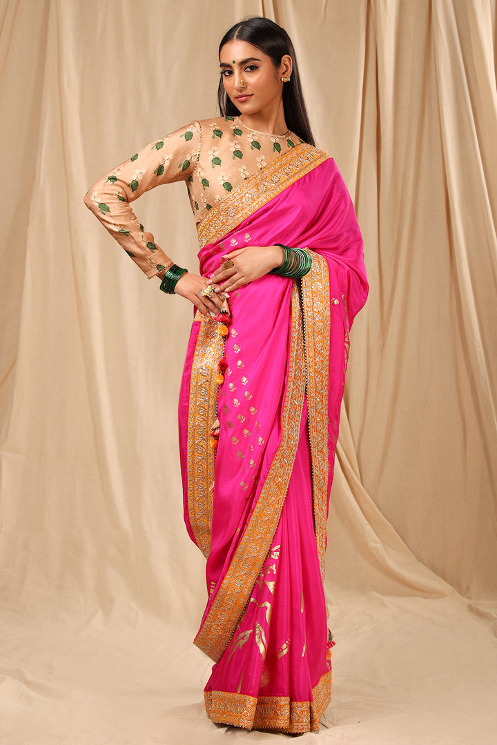 Hot Pink Paradise Saree