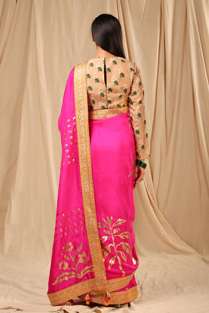 Hot Pink Paradise Saree