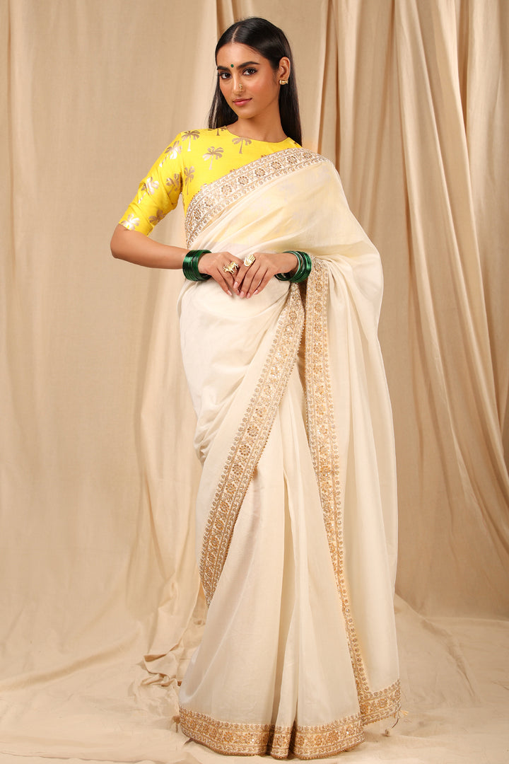 Ivory  Lily Saree