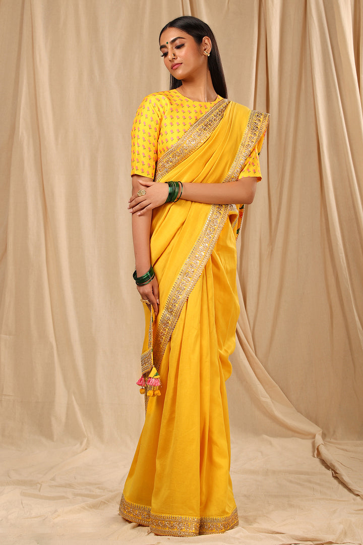 Yellow Lily Saree