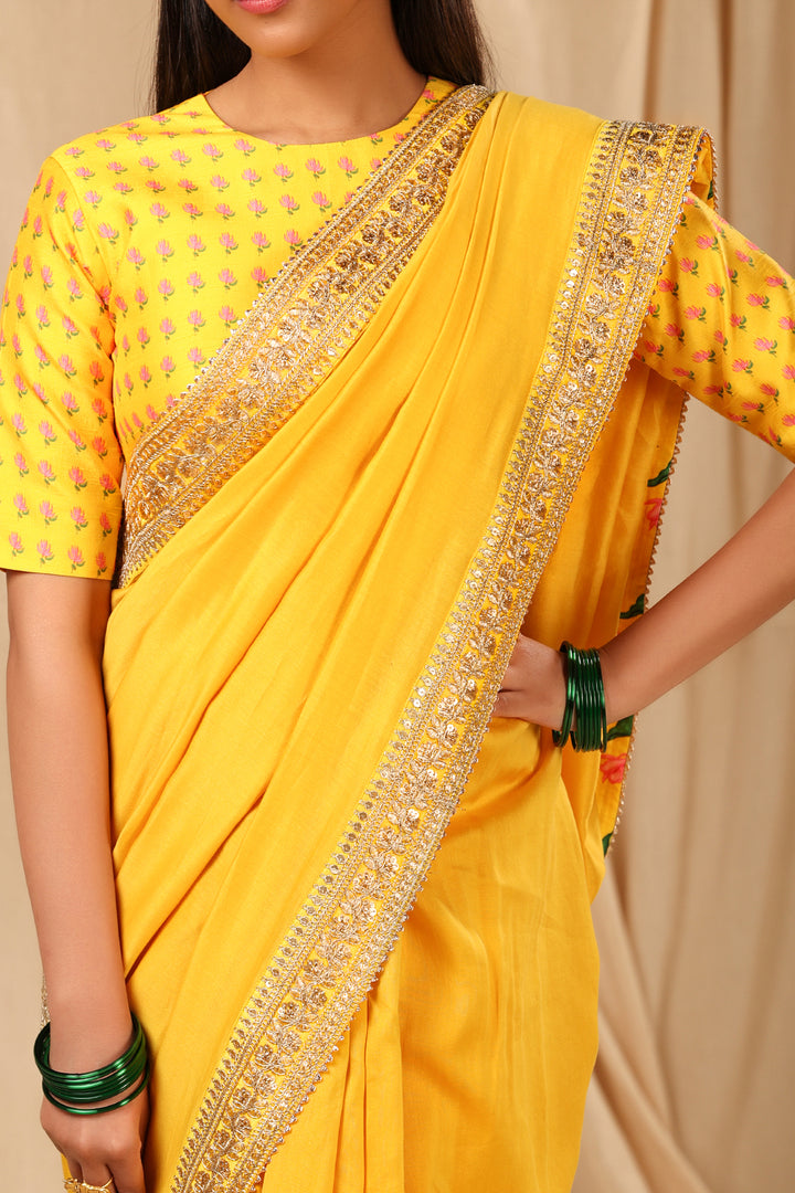 Yellow Lily Saree
