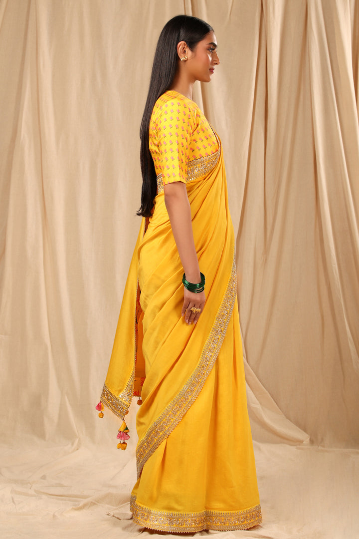 Yellow Lily Saree
