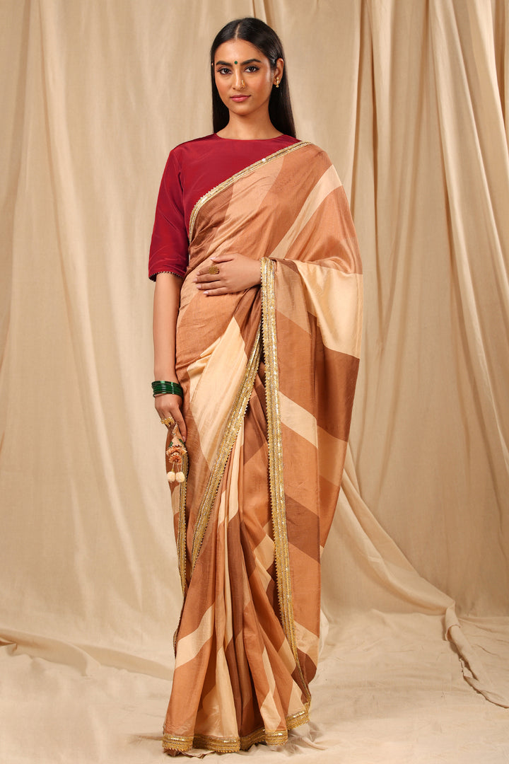 Brown Sorbet Saree