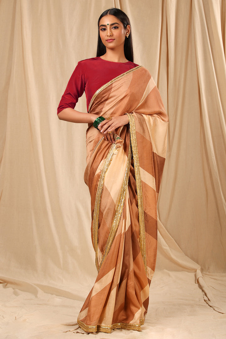 Brown Sorbet Saree