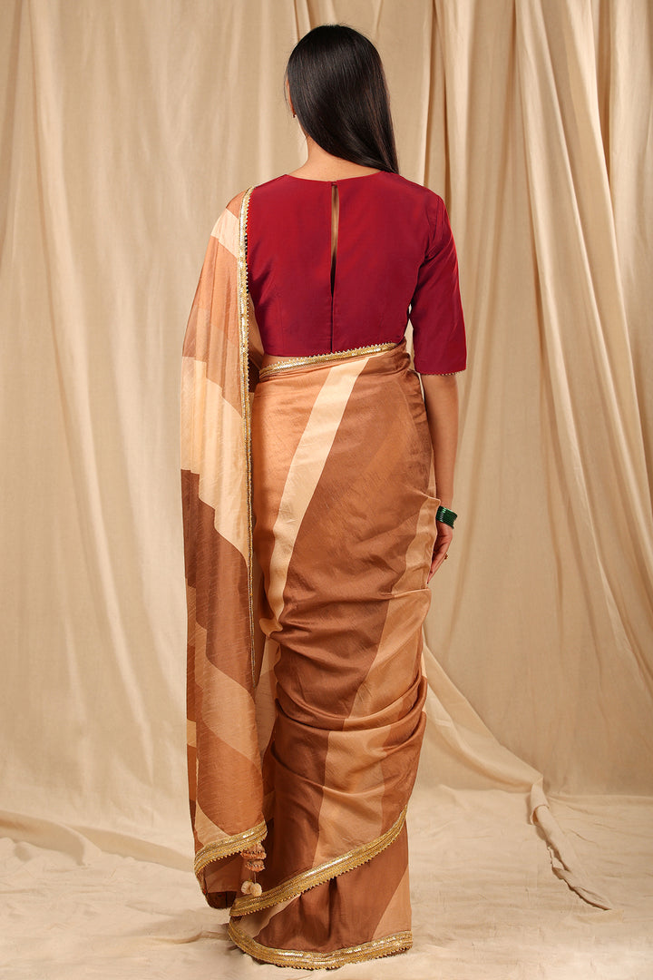 Brown Sorbet Saree