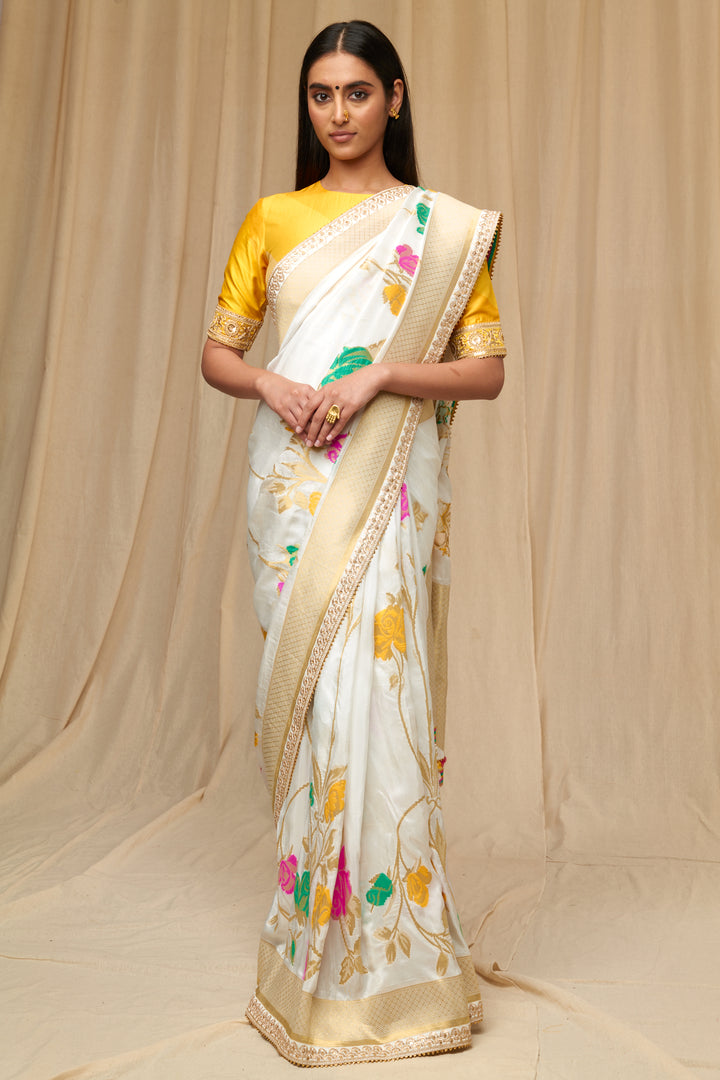 Pink Popsicle Jacquard Saree