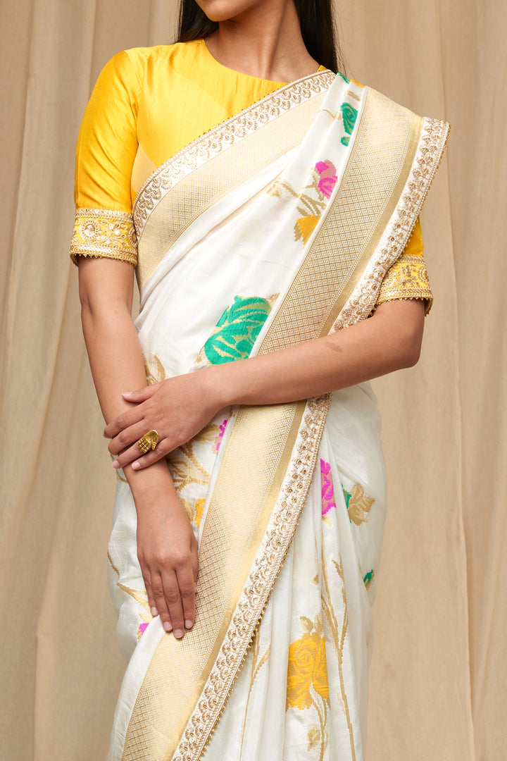 Pink Popsicle Jacquard Saree