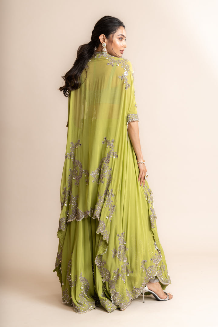 Cape With Circular Pants Set -1