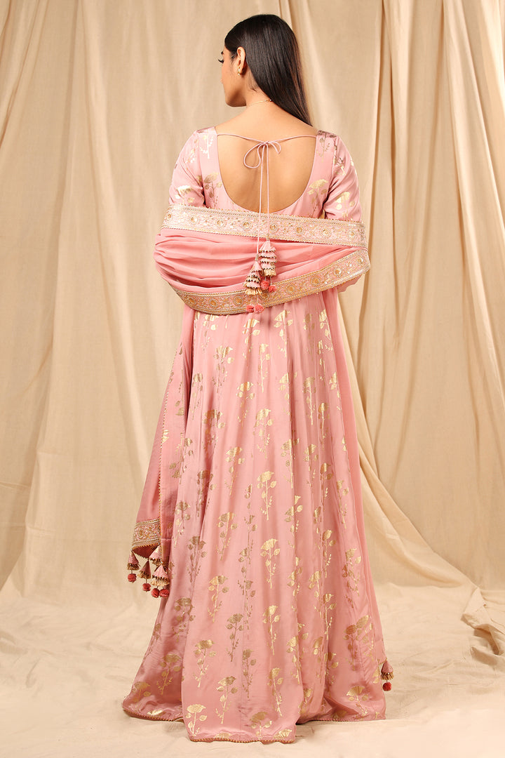 Mauve Periwinkle Scoop neck Anarkali