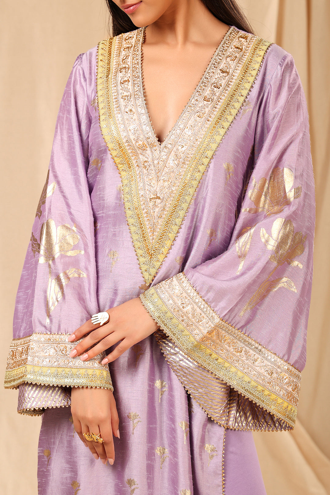 Lilac Wine Garden Kurta
