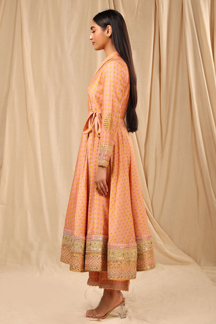 Peach Love in the Mist Sharara Set