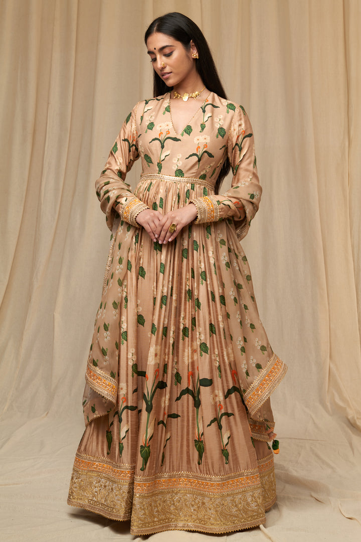 Oatmeal Anarkali