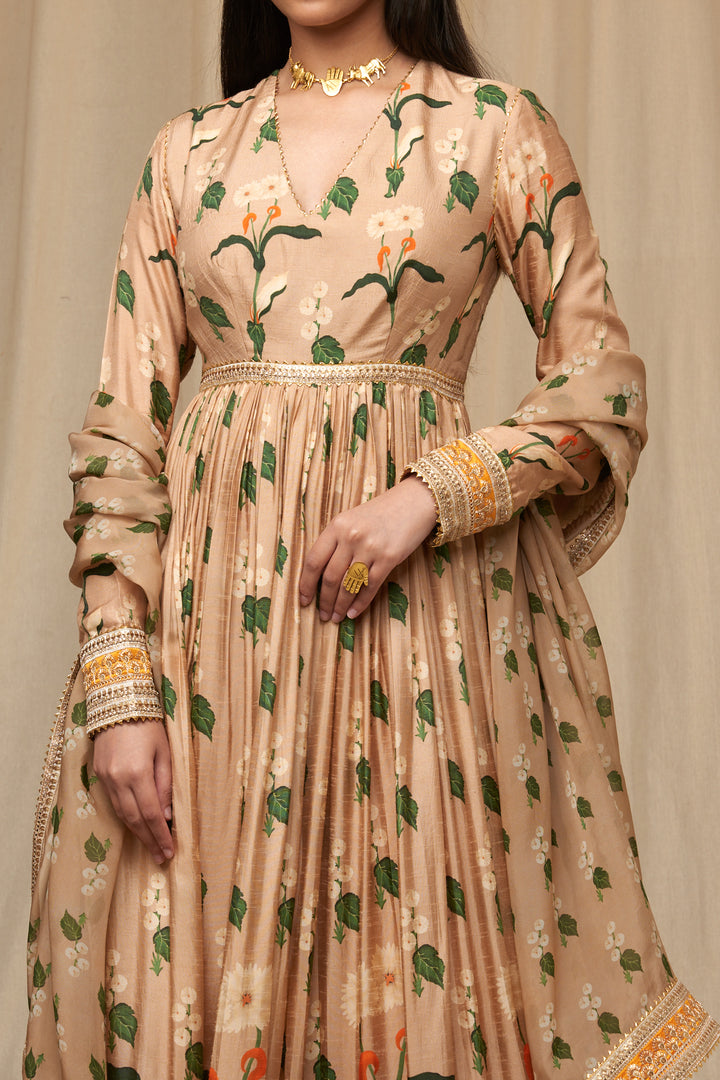 Oatmeal Anarkali