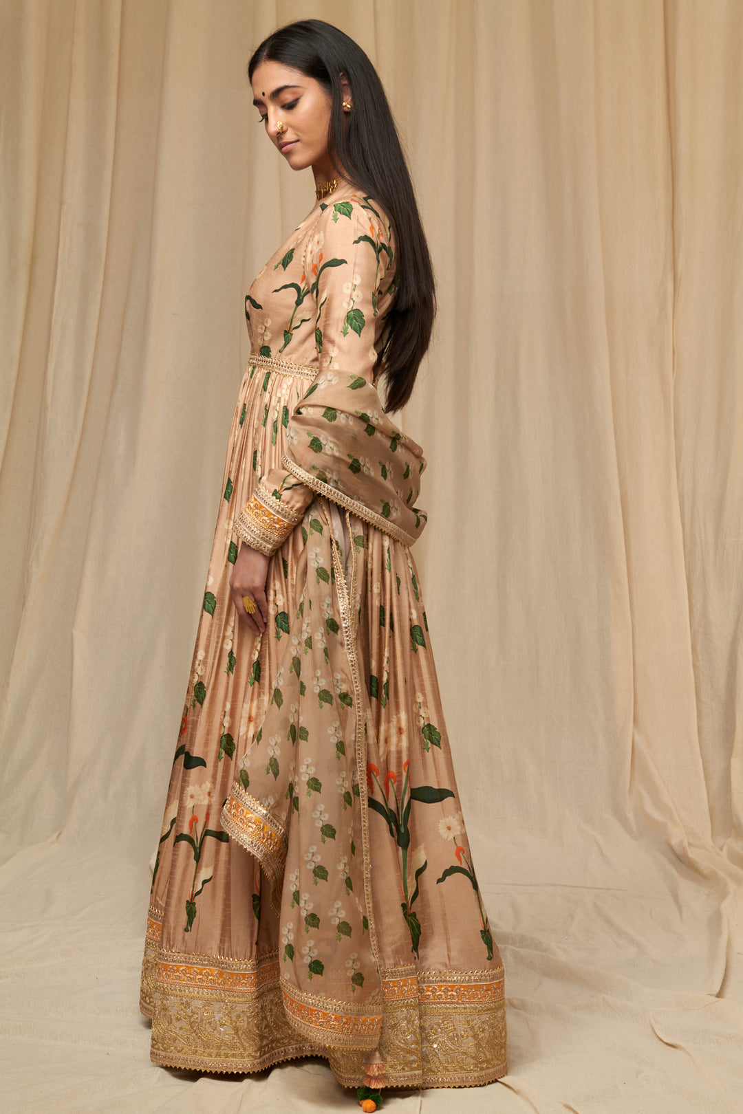 Oatmeal Anarkali