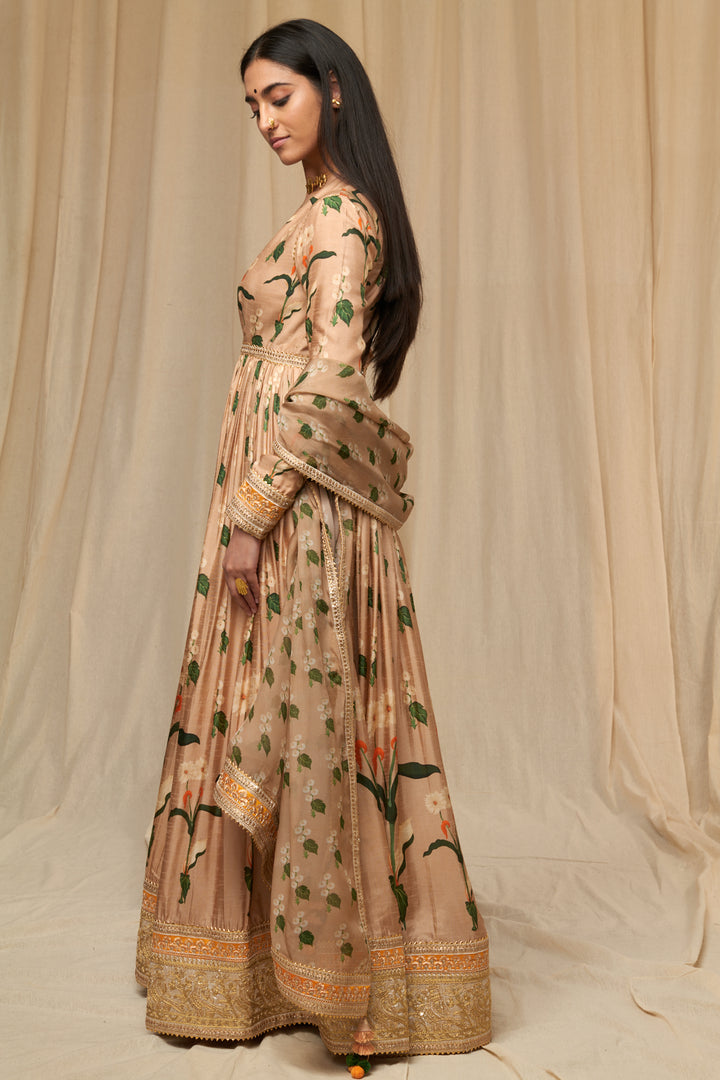 Oatmeal Anarkali