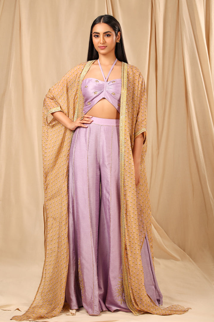 Lilac Wallflower Cape Set