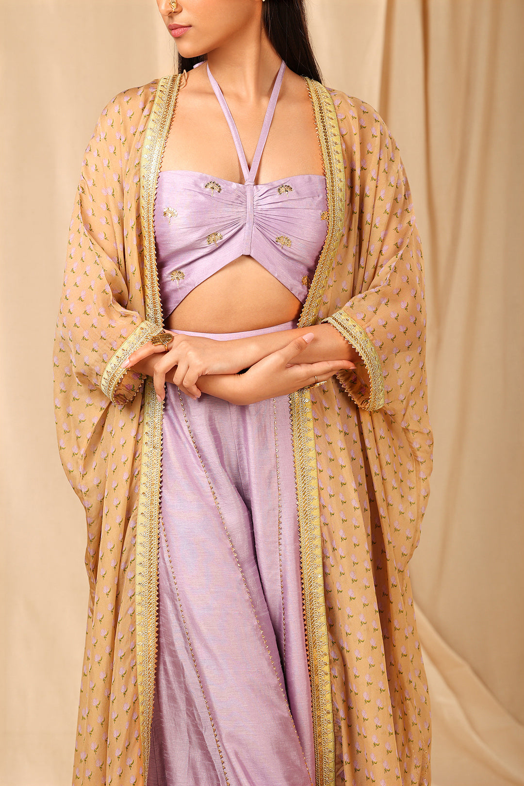 Lilac Wallflower Cape Set