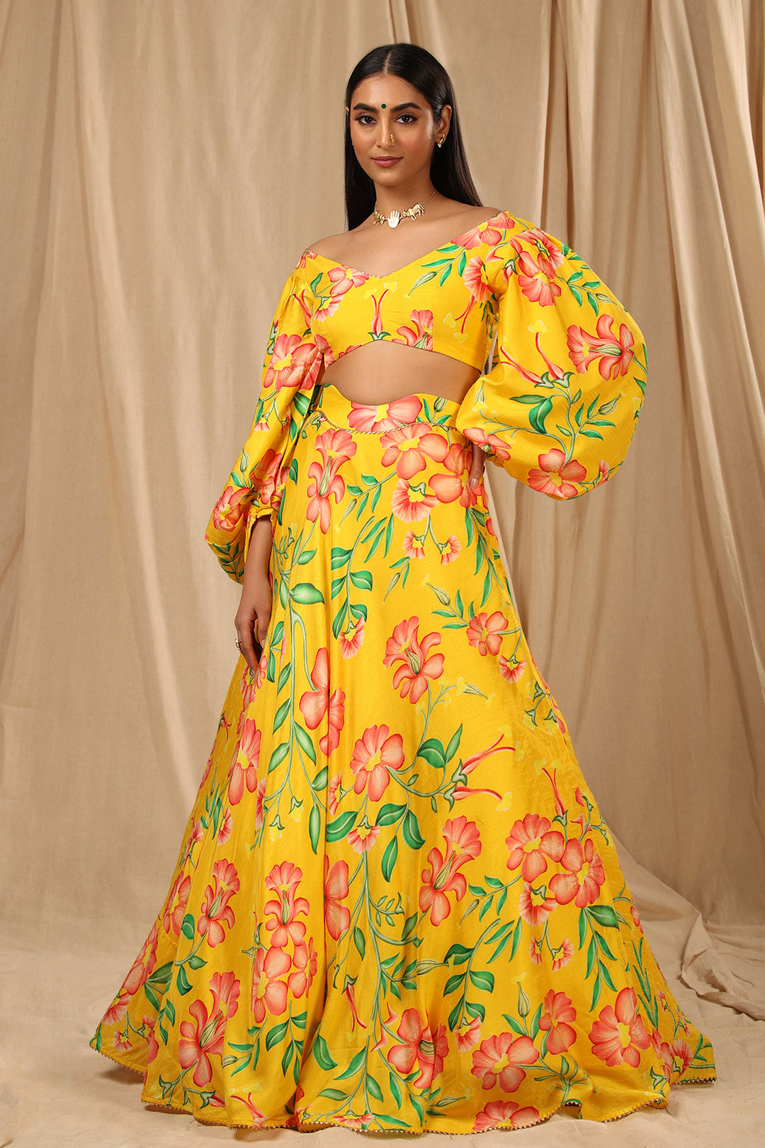 Mango Yellow Daffodil Lehenga Set