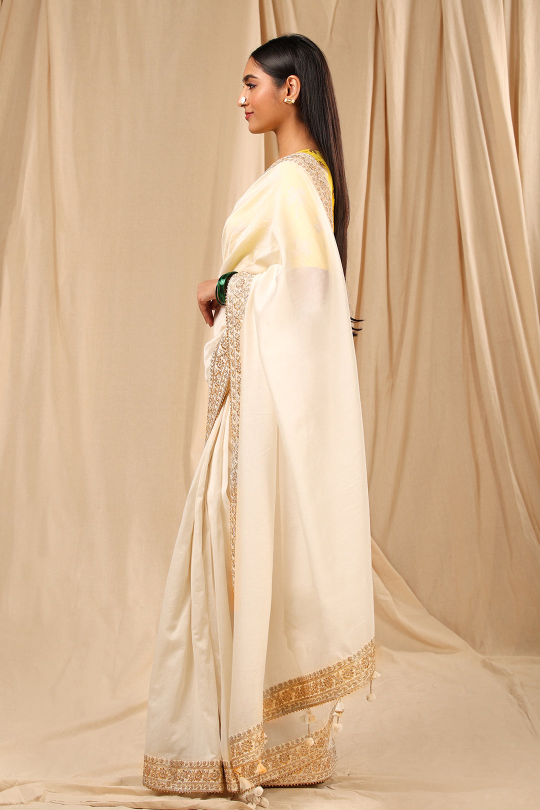 Ivory  Lily Saree