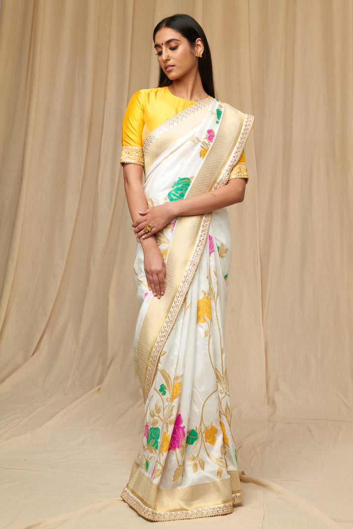 Pink Popsicle Jacquard Saree