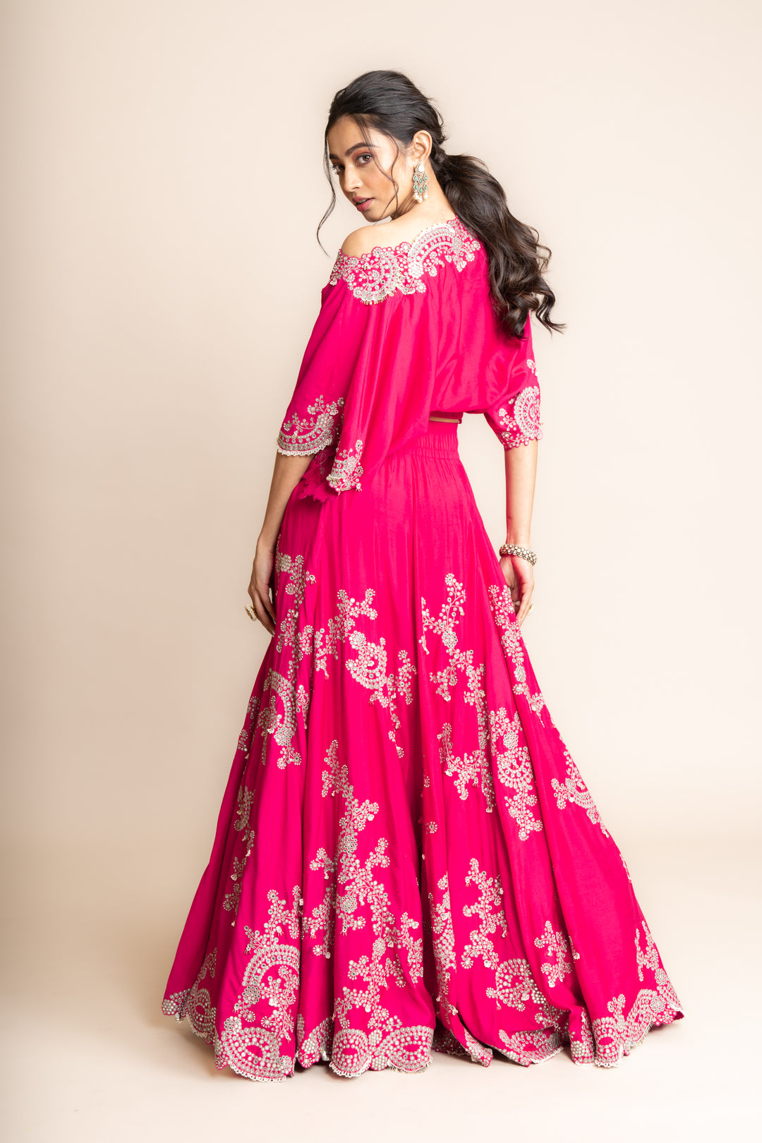 OFF SHOULDER TOP AND LEHENGA