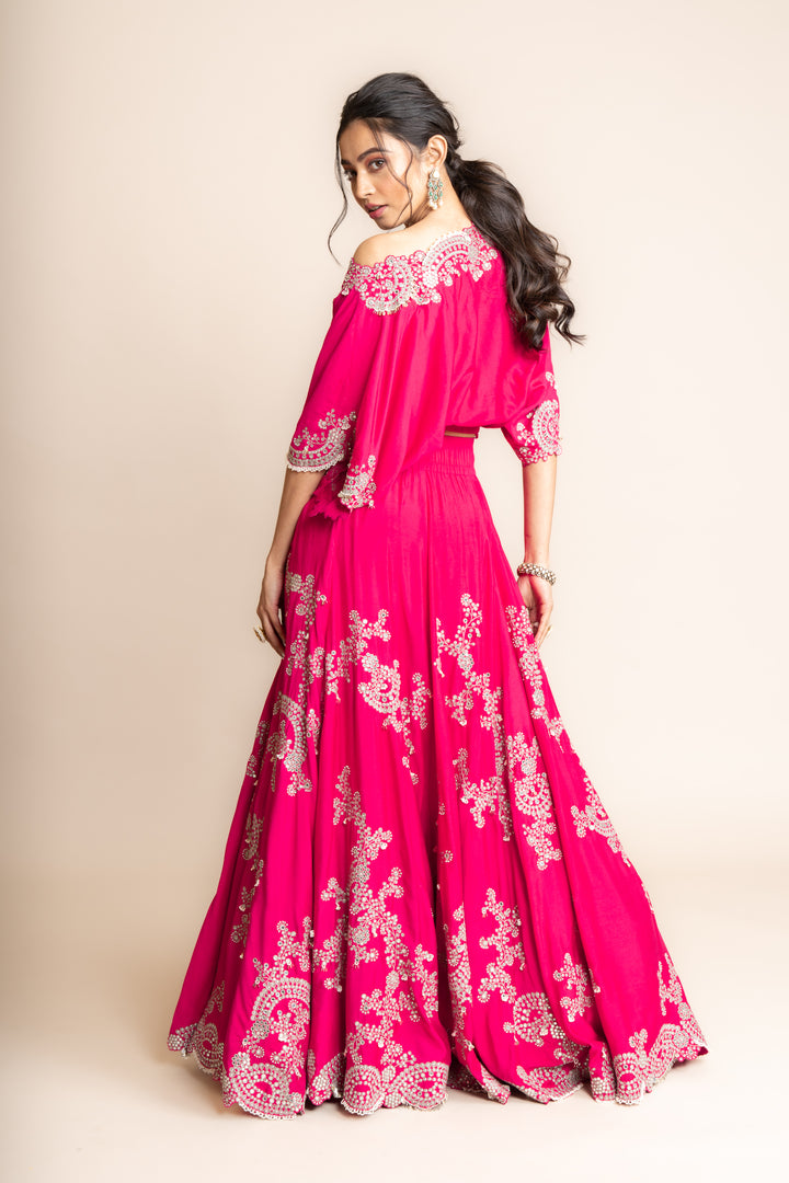 OFF SHOULDER TOP AND LEHENGA